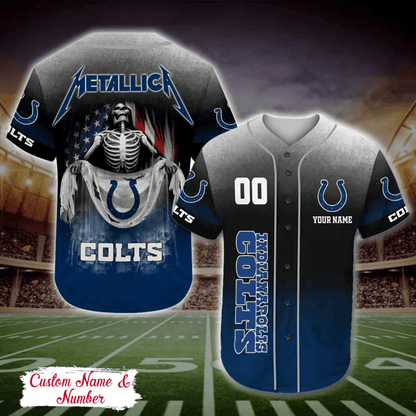 LIMITED EDITION - NEW CUSTOMIZED NFL17 IDC INDIANAPOLIS COLTS BASEBALL JERSEY