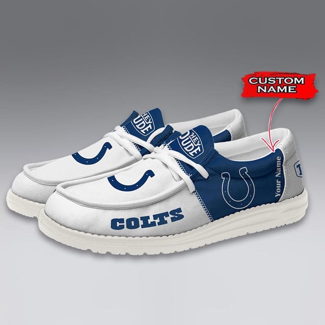 LIMITED EDITION - NEW CUSTOMIZED NFL17 IDC INDIANAPOLIS COLTS LOAFER SHOES