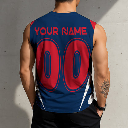 LIMITED EDITION - NEW CUSTOMIZED NHL18 CBJ COLUMBUS BLUE JACKETS TANK TOP & GYM SHIRT