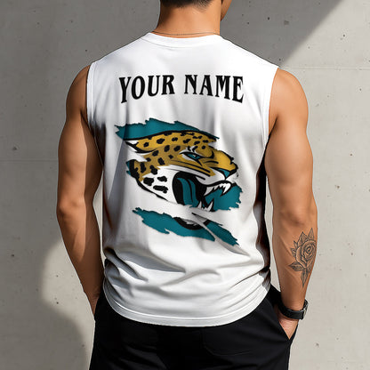 LIMITED EDITION - NEW CUSTOMIZED NFL30 JSJ JACKSONVILLE JAGUARS TANKTOP & GYM SHIRT