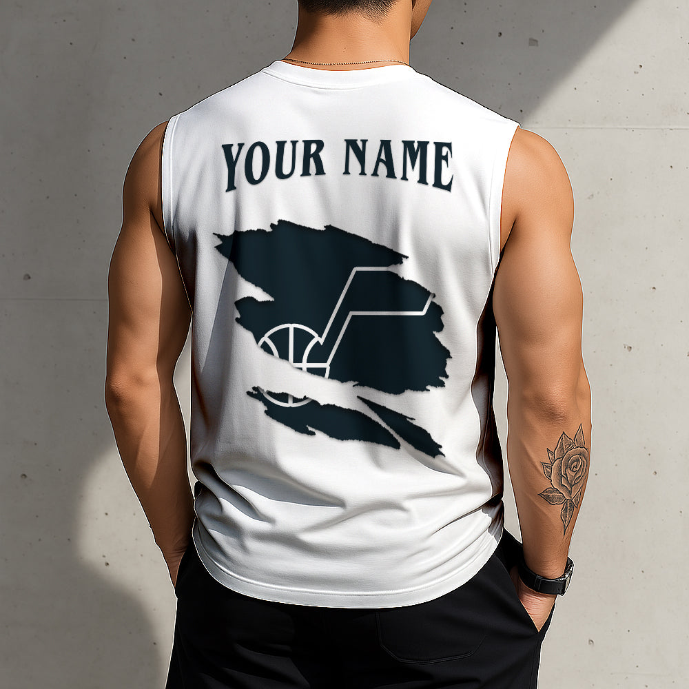 LIMITED EDITION - NEW CUSTOMIZED NBA29 UJZ UTAH JAZZ TANKTOP & GYM SHIRT