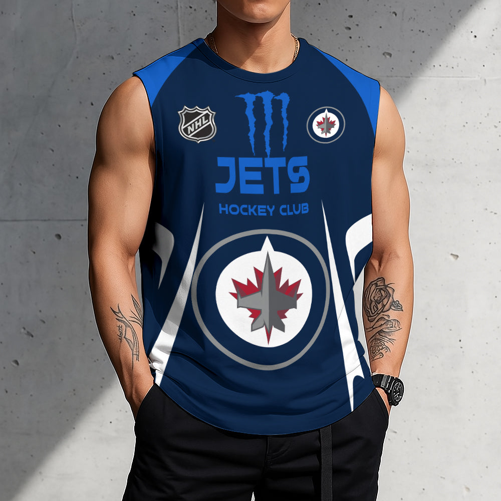 LIMITED EDITION - NEW CUSTOMIZED NHL21 WPJ WINNIPEG JETS TANK TOP & GYM SHIRT