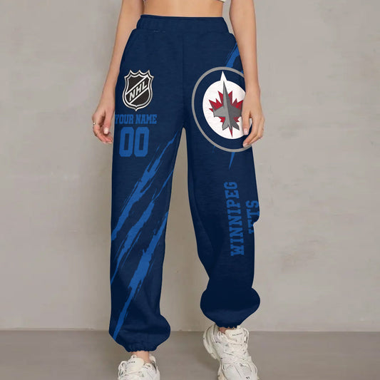 LIMITED EDITION - NEW CUSTOMIZED NHL21 WPJ WINNIPEG JETS UNISEX LONG PANTS