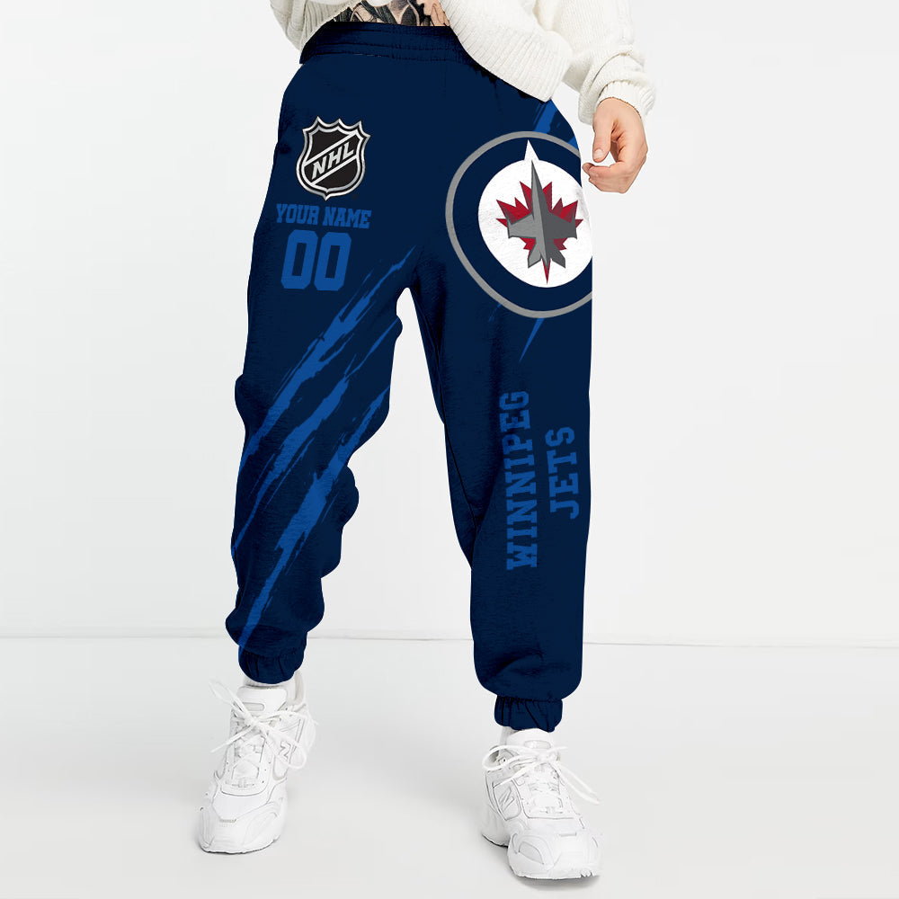 LIMITED EDITION - NEW CUSTOMIZED NHL21 WPJ WINNIPEG JETS UNISEX LONG PANTS