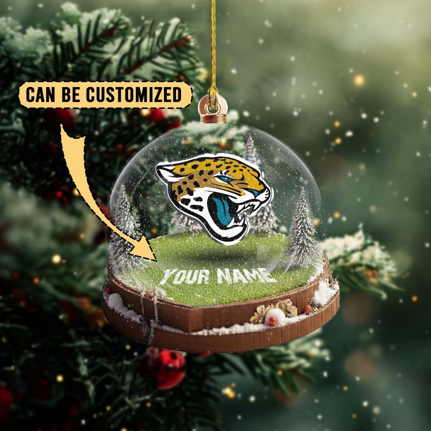 LIMITED EDITION - NEW CUSTOMIZED NFL30 JSJ JACKSONVILLE JAGUARS ACRYLIC ORNAMENT