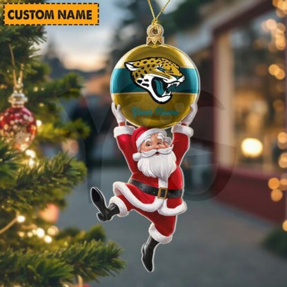 LIMITED EDITION - NEW CUSTOMIZED NFL30 JSJ JACKSONVILLE JAGUARS CHRISTMAS ACRYLIC ORNAMENT