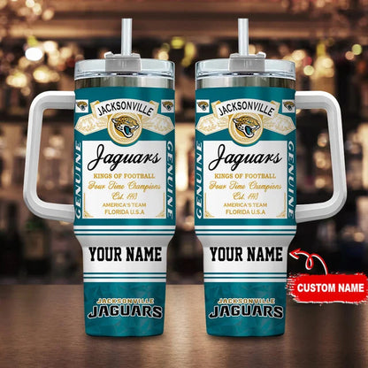 LIMITED EDITION - NEW CUSTOMIZED NFL30 JSJ JACKSONVILLE JAGUARS TUMBLER CUP