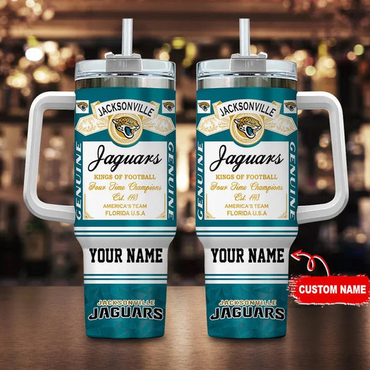 LIMITED EDITION - NEW CUSTOMIZED NFL30 JSJ JACKSONVILLE JAGUARS TUMBLER CUP