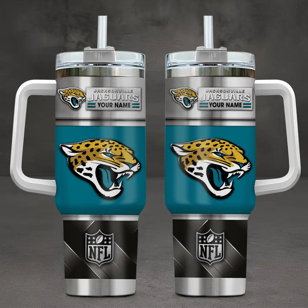 LIMITED EDITION - NEW CUSTOMIZED NFL30 JSJ JACKSONVILLE JAGUARS TUMBLER CUP