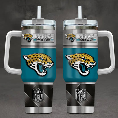 LIMITED EDITION - NEW CUSTOMIZED NFL30 JSJ JACKSONVILLE JAGUARS TUMBLER CUP