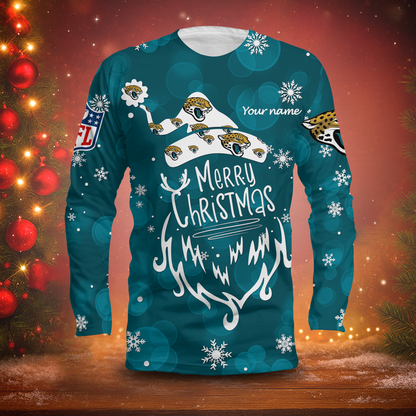 LIMITED EDITION - NEW CUSTOMIZED NFL30 JSJ JACKSONVILLE JAGUARS LONG SLEEVED T-SHIRT