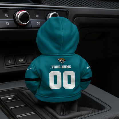 LIMITED EDITION - NEW CUSTOMIZED NFL30 JSJ JACKSONVILLE JAGUARS AUTOMOTIVE HOODIE SHIFT KNOB COVER