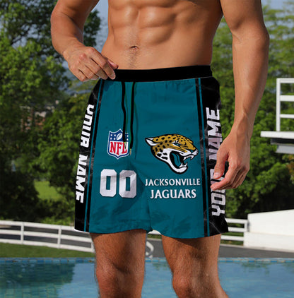 LIMITED EDITION - NEW CUSTOMIZED NFL30 JSJ JACKSONVILLE JAGUARS UNISEX SHORT PANTS