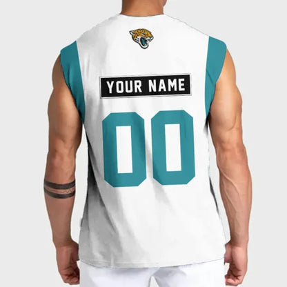 LIMITED EDITION - NEW CUSTOMIZED NFL30 JSJ JACKSONVILLE JAGUARS TANKTOP & GYM SHIRT
