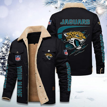 LIMITED EDITION - NEW CUSTOMIZED NFL30 JSJ JACKSONVILLE JAGUARS FLEECE JACKET