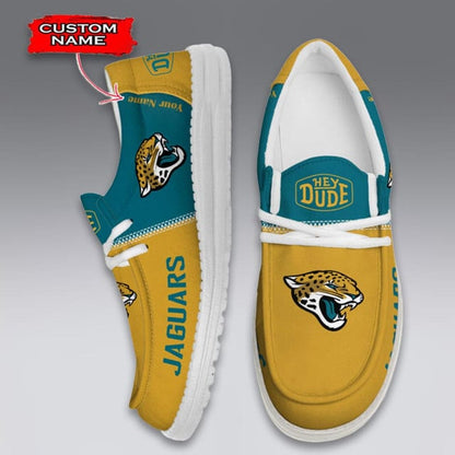 LIMITED EDITION - NEW CUSTOMIZED NFL30 JSJ JACKSONVILLE JAGUARS LOAFER SHOES