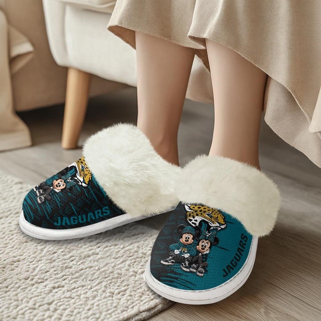 [SPECIAL OFFER] NEW CUSTOMIZED NFL30 JSJ JACKSONVILLE JAGUARS COTTON SLIPPERS
