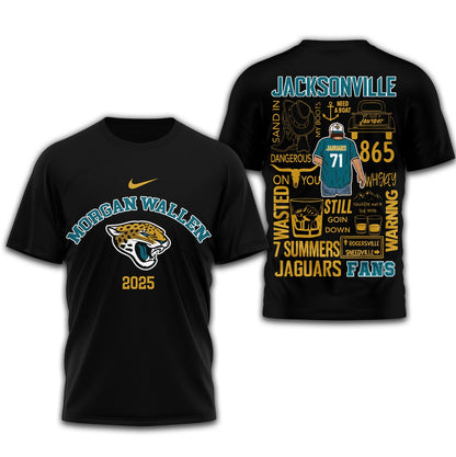 LIMITED EDITION - NEW CUSTOMIZED NFL30 JSJ JACKSONVILLE JAGUARS T-SHIRT | MULTIPLE COLORS AVAILABLE