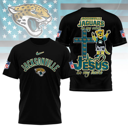 LIMITED EDITION - NEW CUSTOMIZED NFL30 JSJ JACKSONVILLE JAGUARS T-SHIRT | MULTIPLE COLORS AVAILABLE