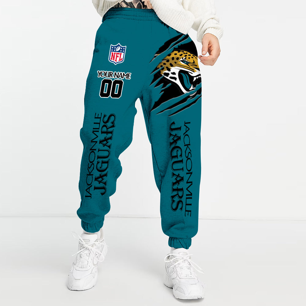 LIMITED EDITION - NEW PREMIUM NFL30 JSJ JACKSONVILLE JAGUARS UNISEX LONG PANTS
