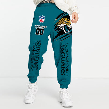 LIMITED EDITION - NEW PREMIUM NFL30 JSJ JACKSONVILLE JAGUARS UNISEX LONG PANTS