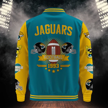 LIMITED EDITION - NEW CUSTOMIZED NFL30 JSJ JACKSONVILLE JAGUARS BASEBALL JACKET
