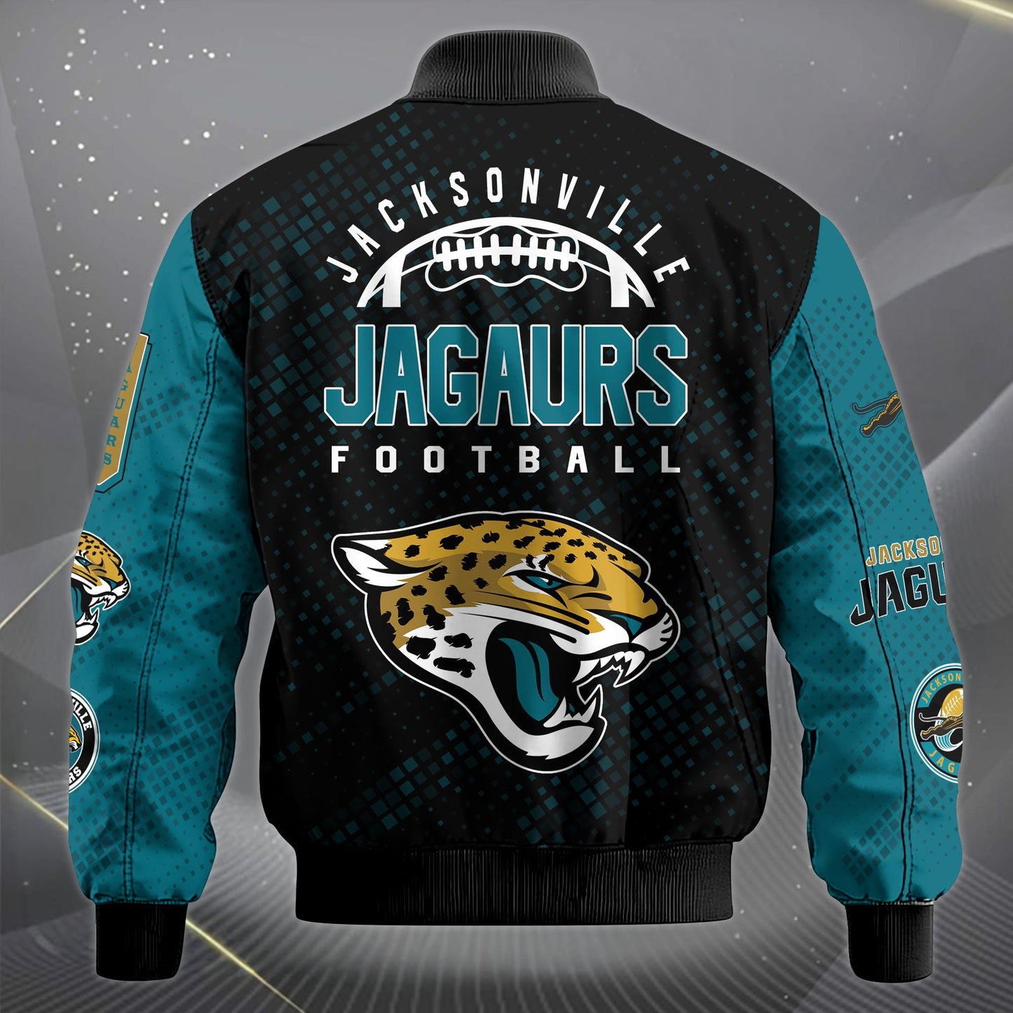 LIMITED EDITION - NEW CUSTOMIZED NFL30 JSJ JACKSONVILLE JAGUARS SATIN VARSITY JACKET & LONG PANTS