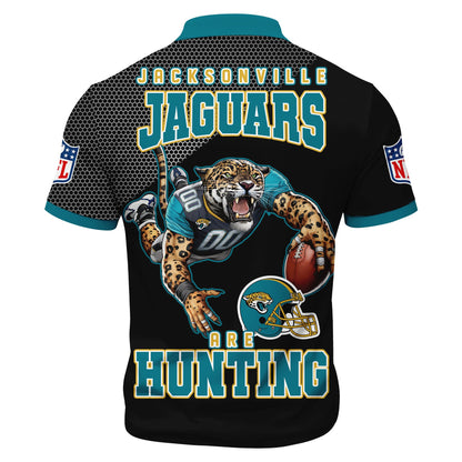 LIMITED EDITION - NEW CUSTOMIZED NFL30 JSJ JACKSONVILLE JAGUARS HARLEY-DAVIDSON POLO WITH ZIPPER SHIRT