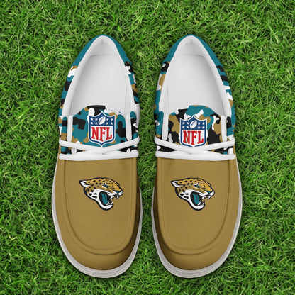 LIMITED EDITION - NEW CUSTOMIZED NFL30 JSJ JACKSONVILLE JAGUARS LOAFER SHOES