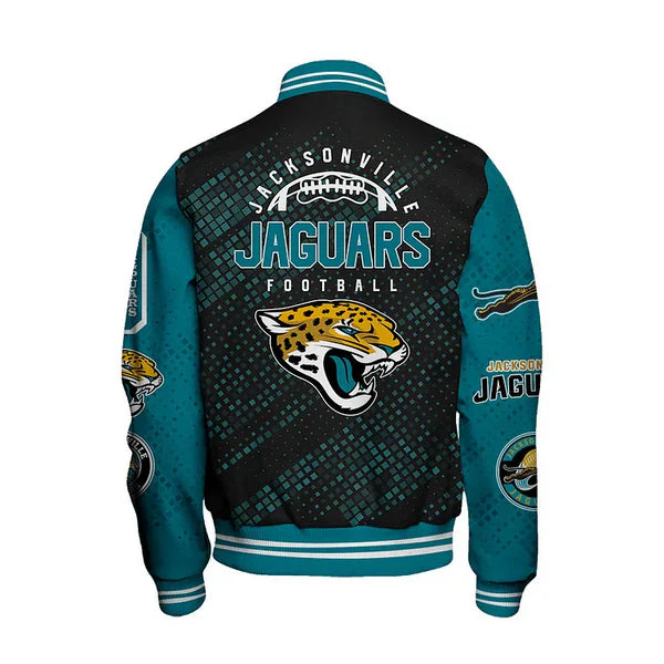 LIMITED EDITION - NEW CUSTOMIZED NFL30 JSJ JACKSONVILLE JAGUARS SATIN VARSITY JACKET & BASEBALL JACKET