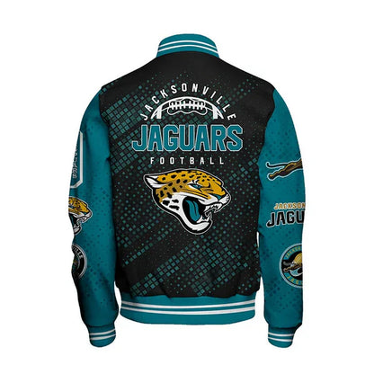 LIMITED EDITION - NEW CUSTOMIZED NFL30 JSJ JACKSONVILLE JAGUARS SATIN VARSITY JACKET & BASEBALL JACKET