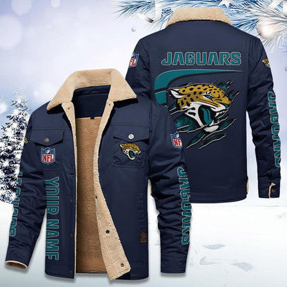LIMITED EDITION - NEW CUSTOMIZED NFL30 JSJ JACKSONVILLE JAGUARS FLEECE JACKET