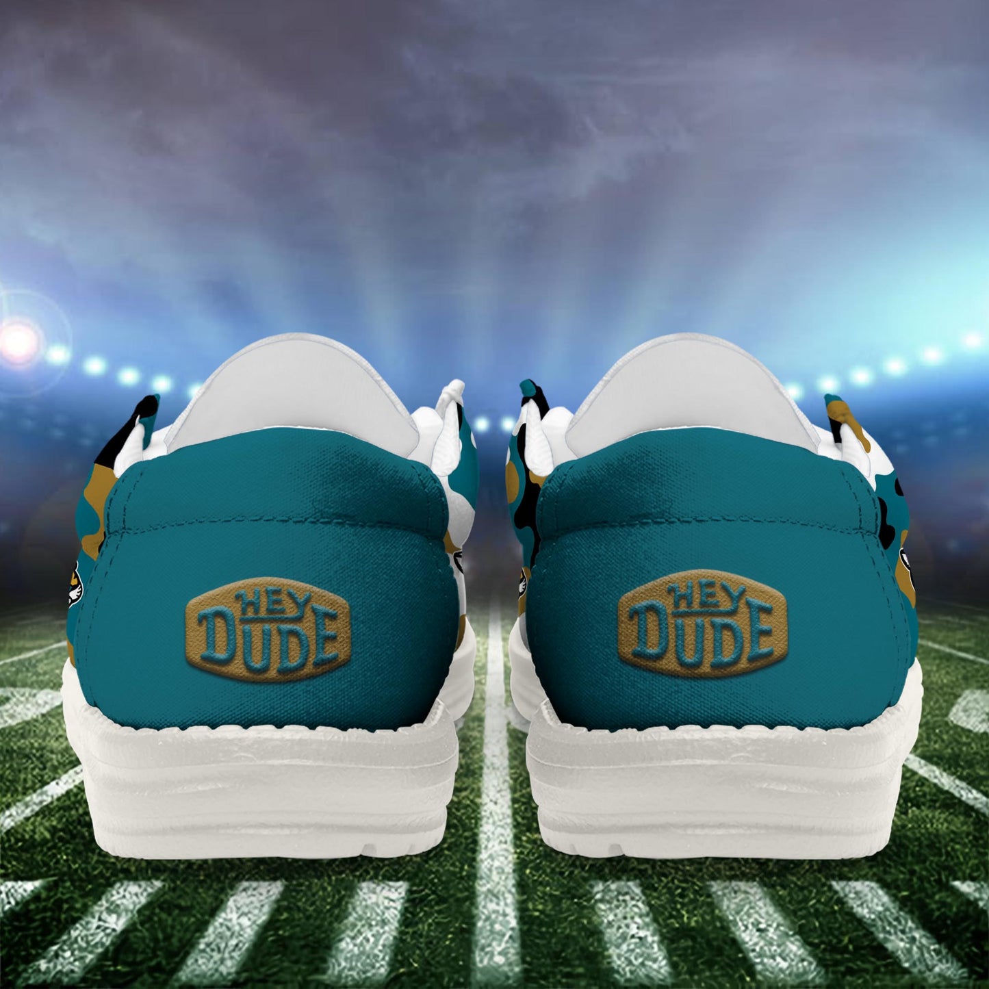 LIMITED EDITION - NEW CUSTOMIZED NFL30 JSJ JACKSONVILLE JAGUARS LOAFER SHOES