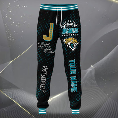 LIMITED EDITION - NEW CUSTOMIZED NFL30 JSJ JACKSONVILLE JAGUARS SATIN VARSITY JACKET & LONG PANTS