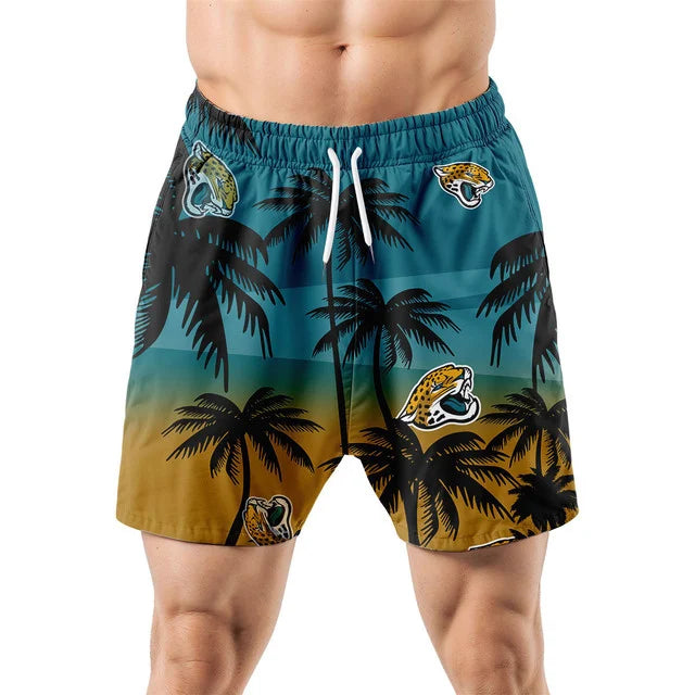 LIMITED EDITION - NEW CUSTOMIZED NFL30 JSJ JACKSONVILLE JAGUARS UNISEX HAWAIIAN SHIRT & SHORTS SET