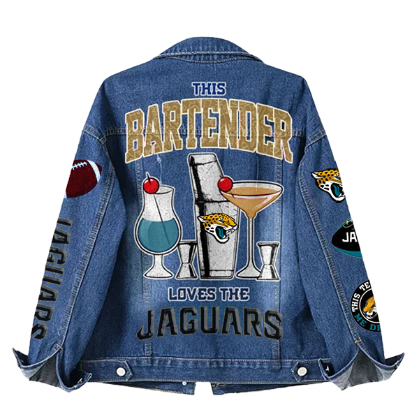 LIMITED EDITION - NEW CUSTOMIZED NFL30 JSJ JACKSONVILLE JAGUARS DENIM JACKET