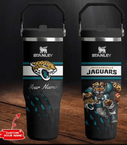 LIMITED EDITION - NEW CUSTOMIZED NFL30 JSJ JACKSONVILLE JAGUARS TUMBLER CUP