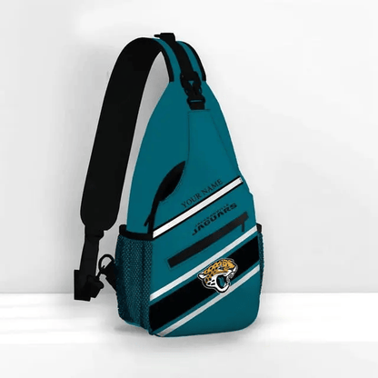LIMITED EDITION - NEW CUSTOMIZED NFL30 JSJ JACKSONVILLE JAGUARS SLING BAG