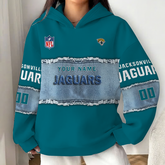 LIMITED EDITION - NEW CUSTOMIZED NFL30 JSJ JACKSONVILLE JAGUARS UNISEX HOODIE