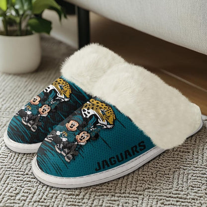 [SPECIAL OFFER] NEW CUSTOMIZED NFL30 JSJ JACKSONVILLE JAGUARS COTTON SLIPPERS
