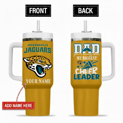 [SPECIAL OFFER] NEW CUSTOMIZED NFL30 JSJ JACKSONVILLE JAGUARS 40OZ TUMBLER