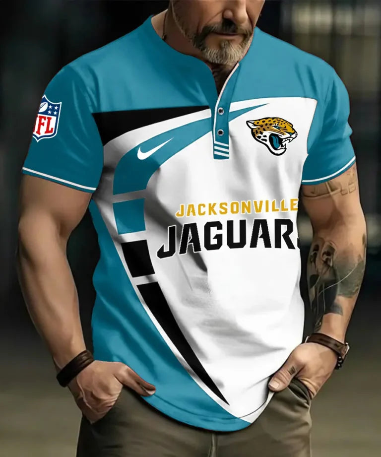 LIMITED EDITION - NEW CUSTOMIZED NFL30 JSJ JACKSONVILLE JAGUARS POLO SHIRT