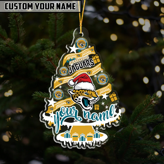 LIMITED EDITION - NEW CUSTOMIZED NFL30 JSJ JACKSONVILLE JAGUARS ORNAMENT