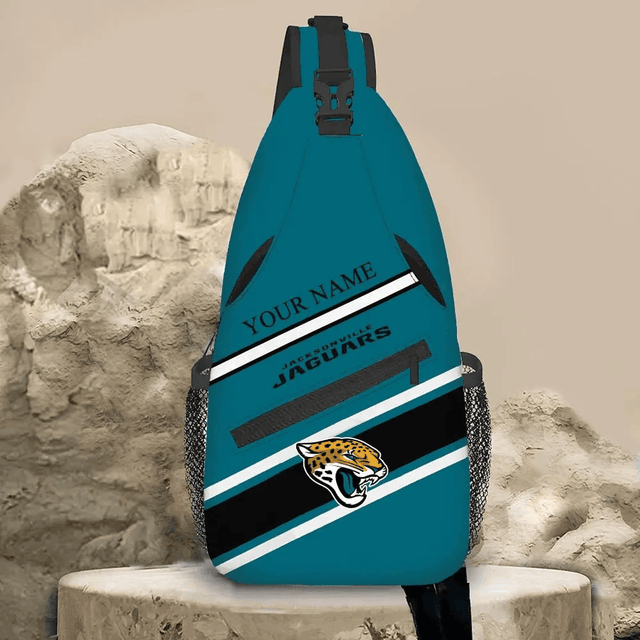 LIMITED EDITION - NEW CUSTOMIZED NFL30 JSJ JACKSONVILLE JAGUARS SLING BAG