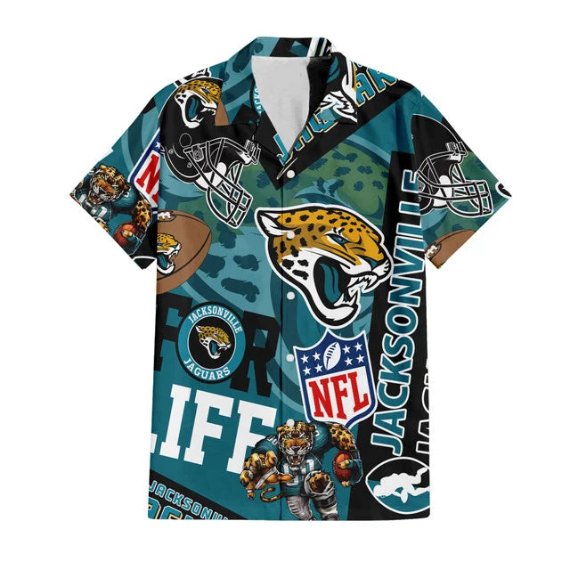 LIMITED EDITION - NEW CUSTOMIZED NFL30 JSJ JACKSONVILLE JAGUARS UNISEX HAWAIIAN SHIRT & SHORTS SET