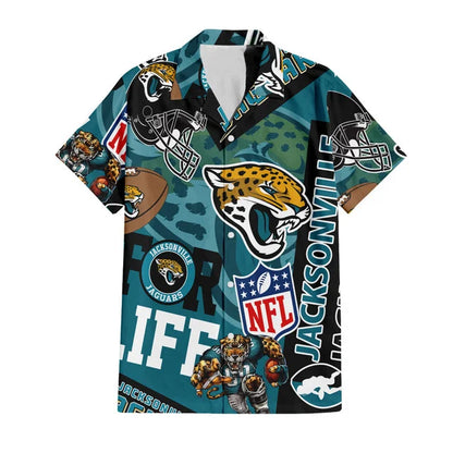 LIMITED EDITION - NEW CUSTOMIZED NFL30 JSJ JACKSONVILLE JAGUARS UNISEX HAWAIIAN SHIRT & SHORTS SET