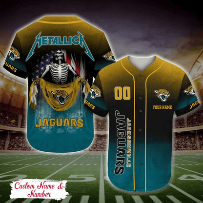 LIMITED EDITION - NEW CUSTOMIZED NFL30 JSJ JACKSONVILLE JAGUARS BASEBALL JERSEY