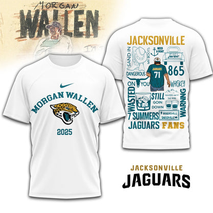 LIMITED EDITION - NEW CUSTOMIZED NFL30 JSJ JACKSONVILLE JAGUARS T-SHIRT | MULTIPLE COLORS AVAILABLE