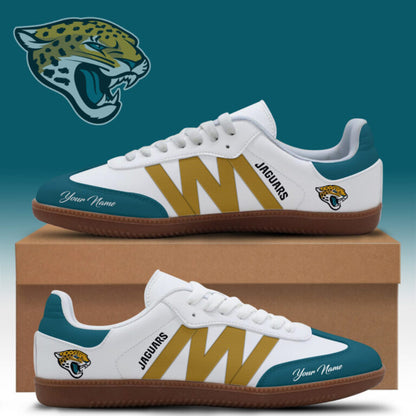LIMITED EDITION - NEW CUSTOMIZED NFL30 JSJ JACKSONVILLE JAGUARS CLASSIC SNEAKERS