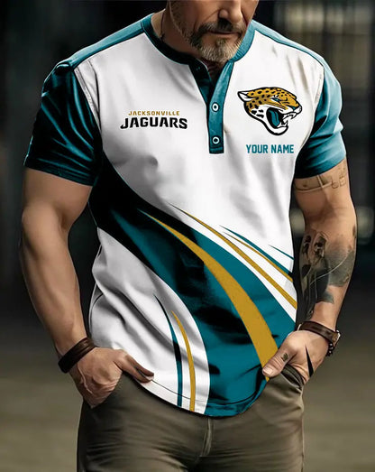 LIMITED EDITION - NEW CUSTOMIZED NFL30 JSJ JACKSONVILLE JAGUARS POLO SHIRT
